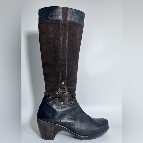 NAOT ‘Gratify’ Brown Suede Leather Boots Tall Heels Women’s 38 - Picture 3 of 14